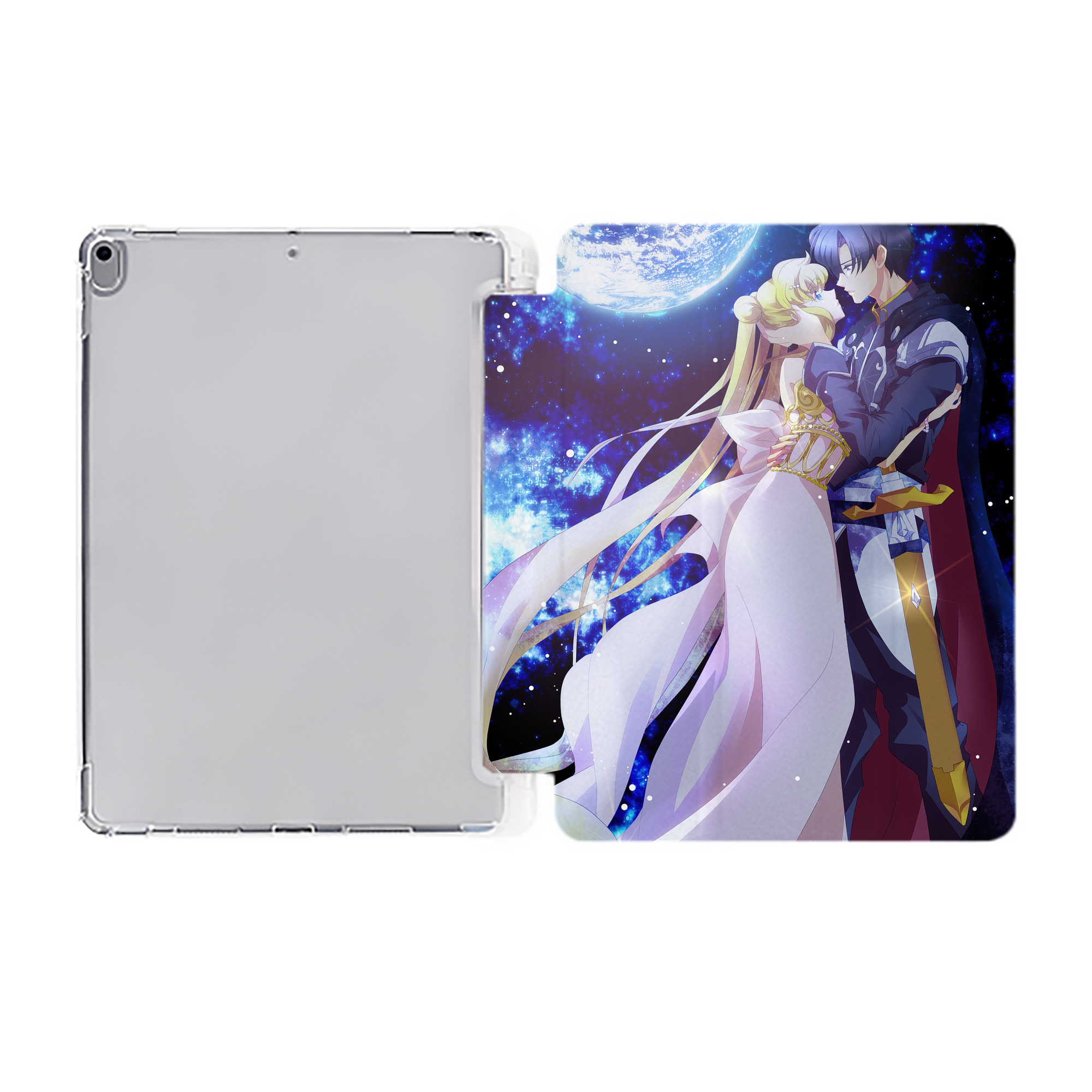 （画像用） 美少女戦士セーラームーン Sailor Moon IPad ケース ペン収納付き 三つ折りスタンド PUレザー×シリコン 対応機種9.5/10.5/10.9インチ